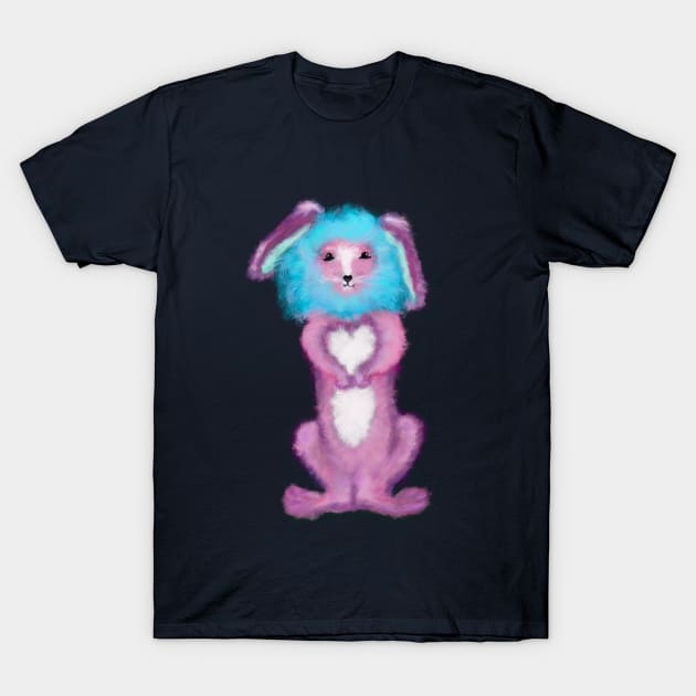 Rabbit Leo SO FLUFFY T-Shirt by mybadtvhabit